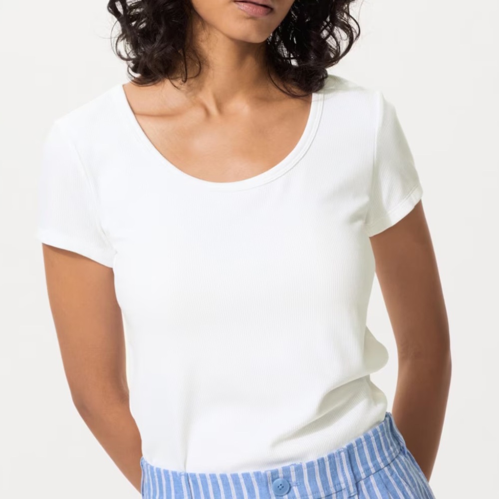 NWOT UNIQLO AIRism Bra Top Scooped Neck T-shirt Size S